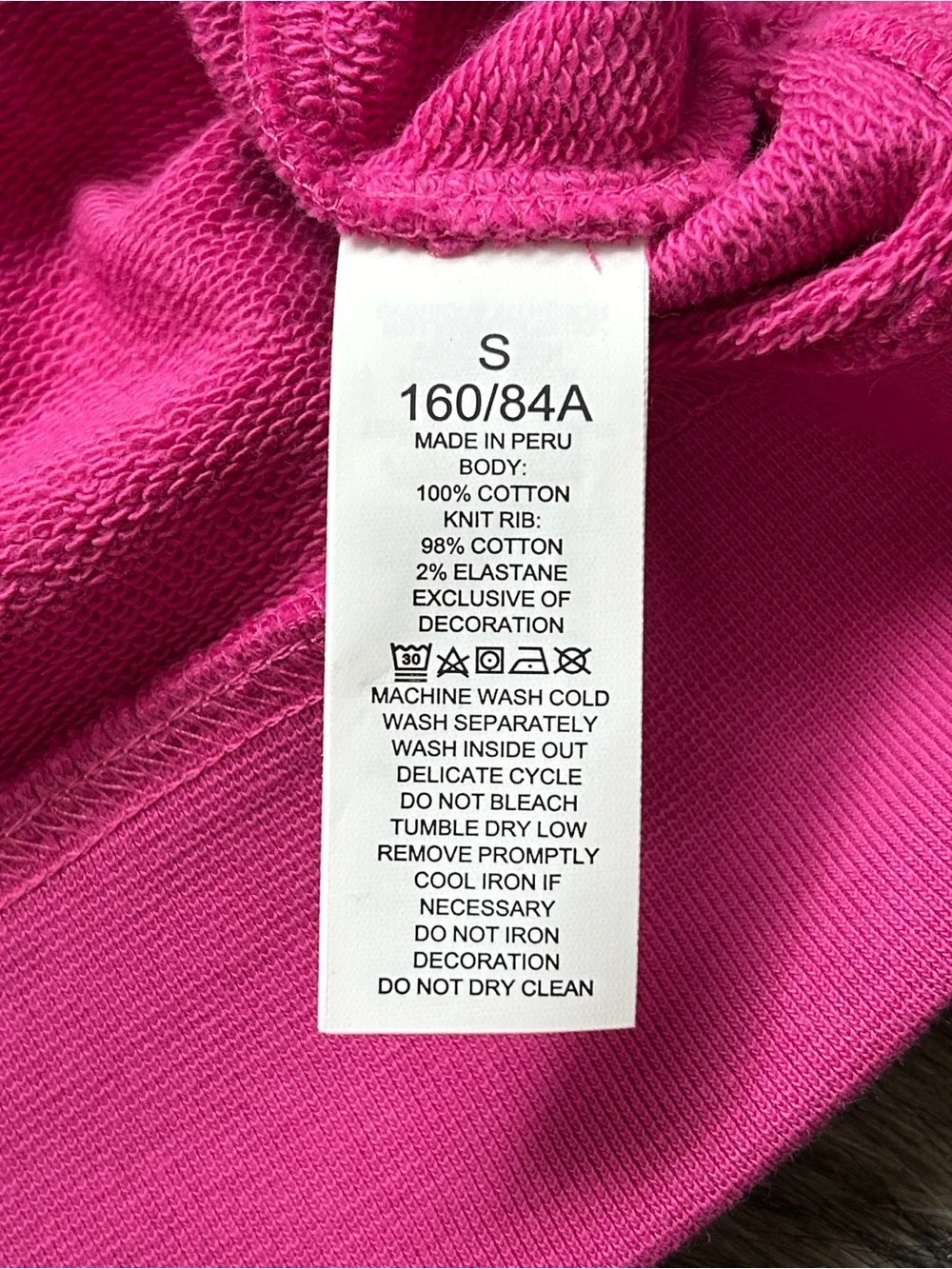 NWT Kate Spade New York Embroidered Logo Sweatshirt Hot Pink Small